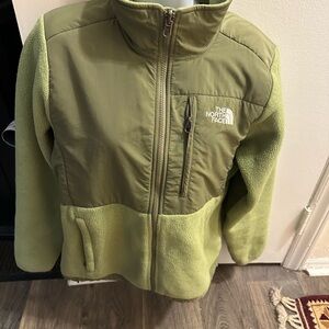 The North Face Olive and Khaki Fleece Jacket